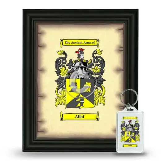 Allaf Framed Coat of Arms and Keychain - Black
