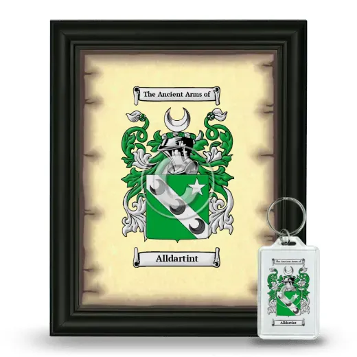 Alldartint Framed Coat of Arms and Keychain - Black