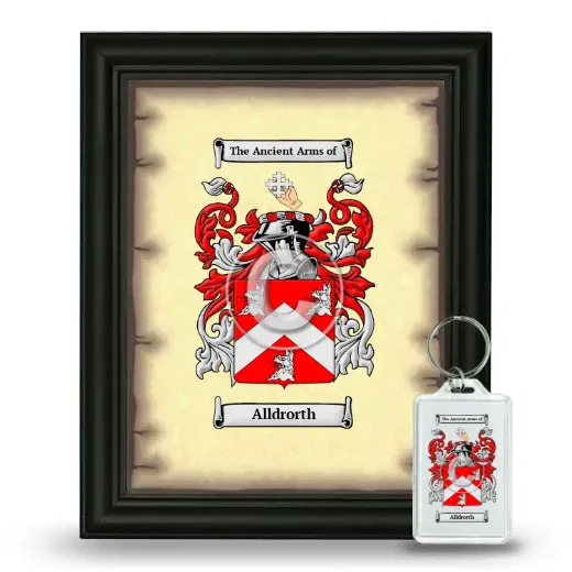 Alldrorth Framed Coat of Arms and Keychain - Black