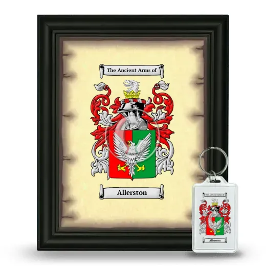 Allerston Framed Coat of Arms and Keychain - Black