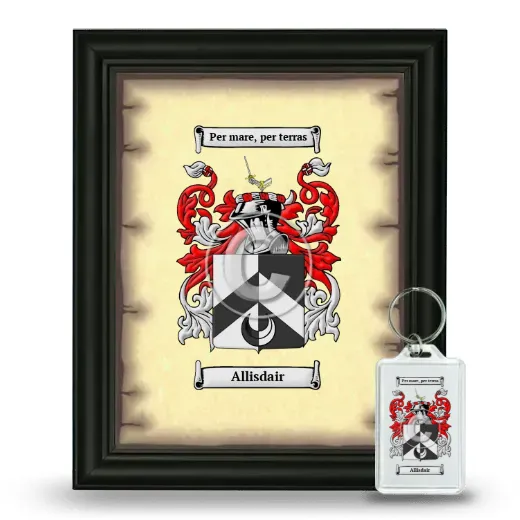 Allisdair Framed Coat of Arms and Keychain - Black