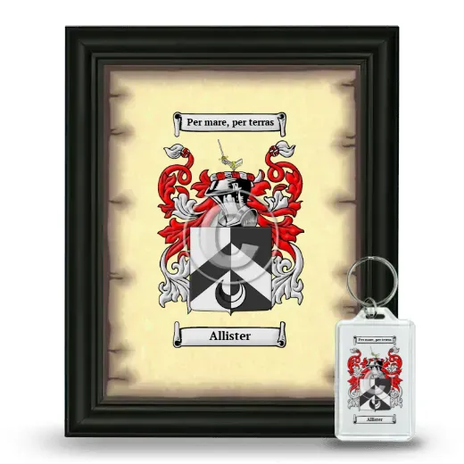 Allister Framed Coat of Arms and Keychain - Black