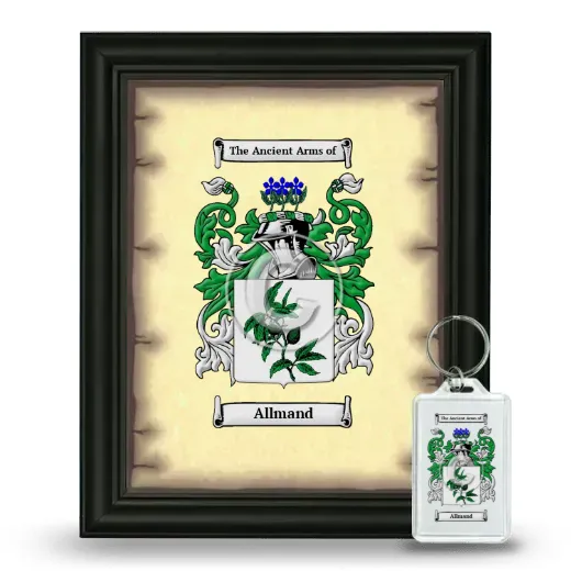 Allmand Framed Coat of Arms and Keychain - Black