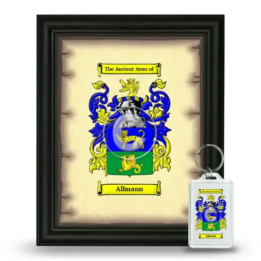 Allmann Framed Coat of Arms and Keychain - Black