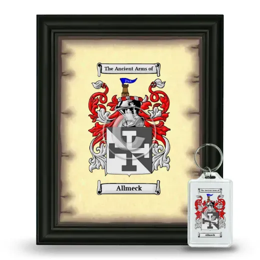 Allmeck Framed Coat of Arms and Keychain - Black