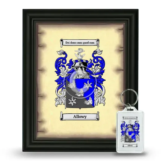 Allowy Framed Coat of Arms and Keychain - Black