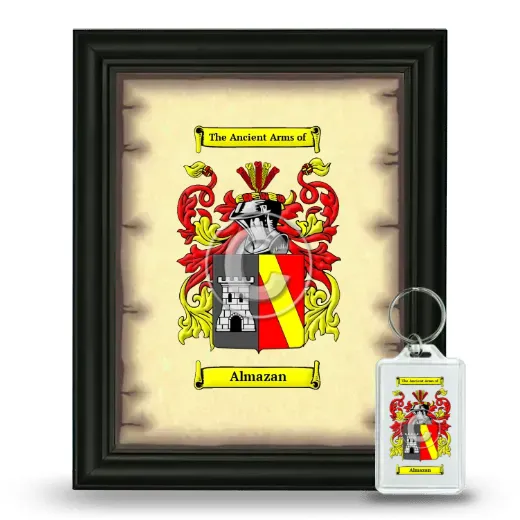 Almazan Framed Coat of Arms and Keychain - Black