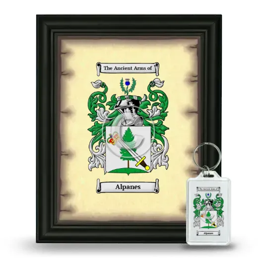 Alpanes Framed Coat of Arms and Keychain - Black