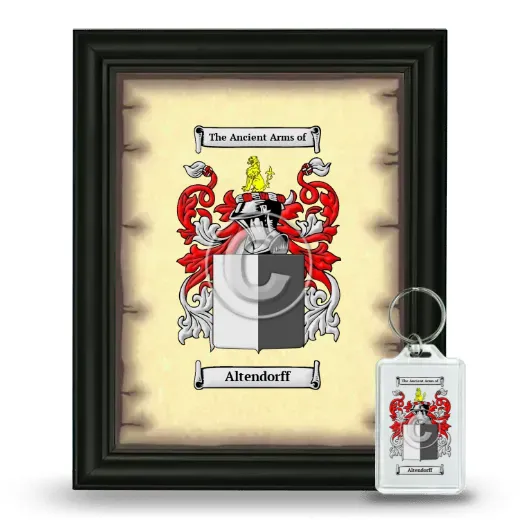 Altendorff Framed Coat of Arms and Keychain - Black