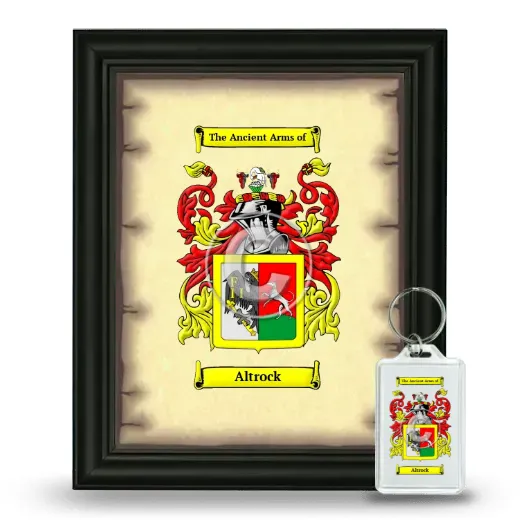 Altrock Framed Coat of Arms and Keychain - Black