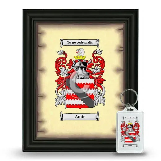 Amir Framed Coat of Arms and Keychain - Black