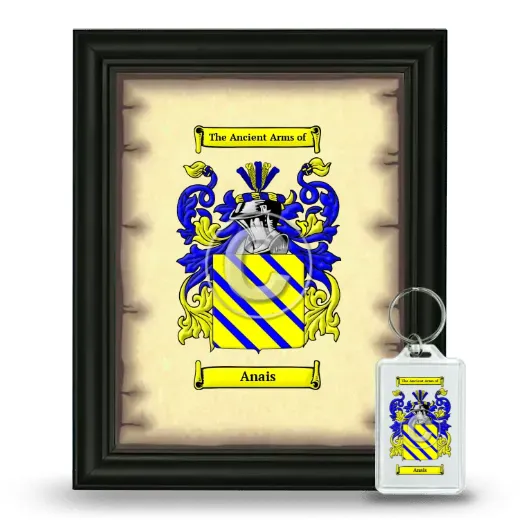 Anais Framed Coat of Arms and Keychain - Black