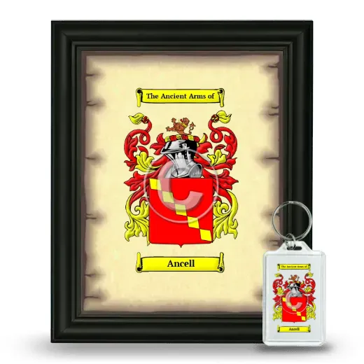 Ancell Framed Coat of Arms and Keychain - Black