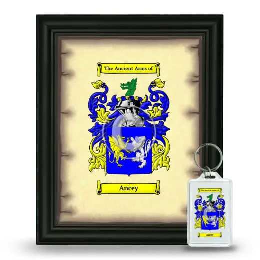 Ancey Framed Coat of Arms and Keychain - Black