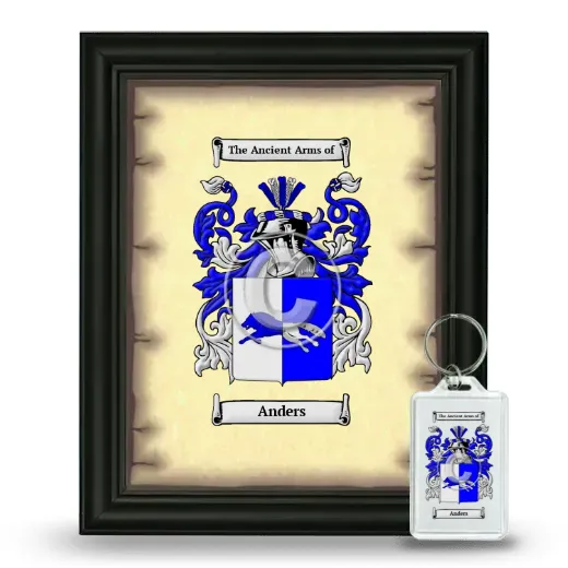 Anders Framed Coat of Arms and Keychain - Black