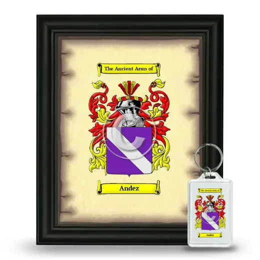Andez Framed Coat of Arms and Keychain - Black