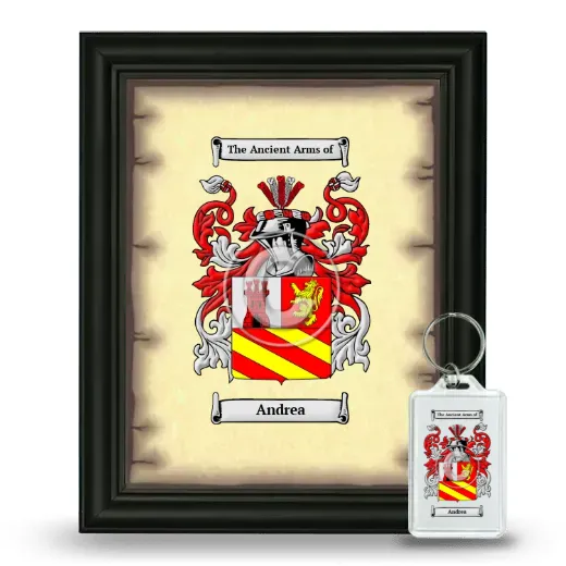 Andrea Framed Coat of Arms and Keychain - Black