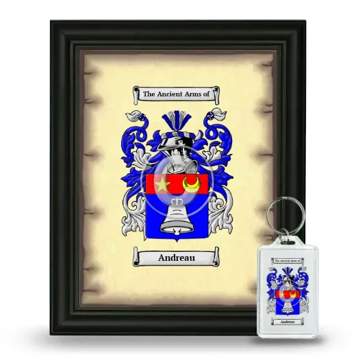 Andreau Framed Coat of Arms and Keychain - Black
