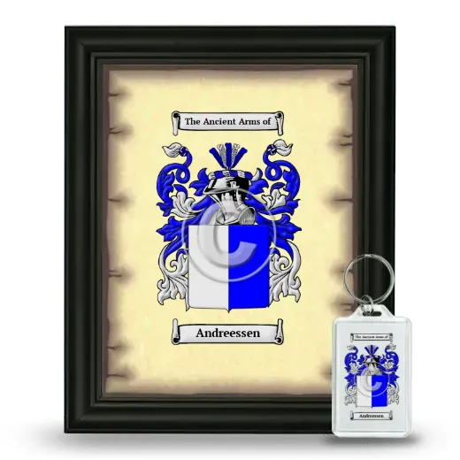 Andreessen Framed Coat of Arms and Keychain - Black