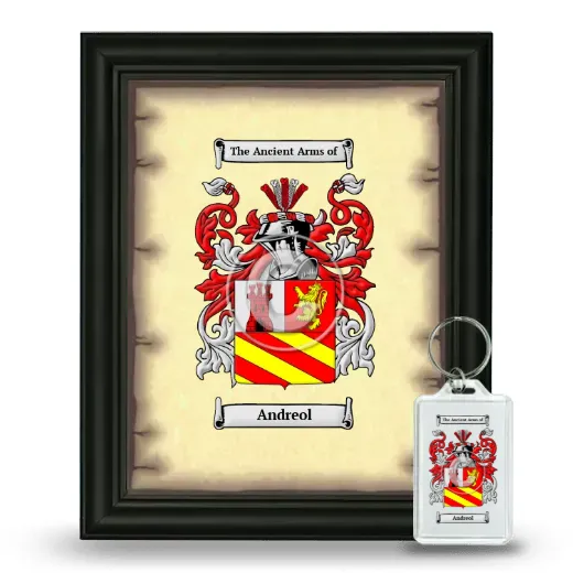 Andreol Framed Coat of Arms and Keychain - Black