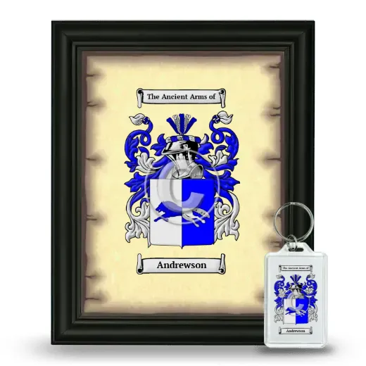 Andrewson Framed Coat of Arms and Keychain - Black