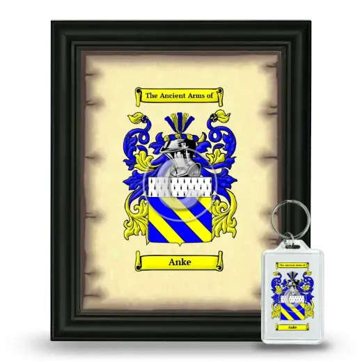 Anke Framed Coat of Arms and Keychain - Black