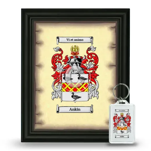 Ankin Framed Coat of Arms and Keychain - Black