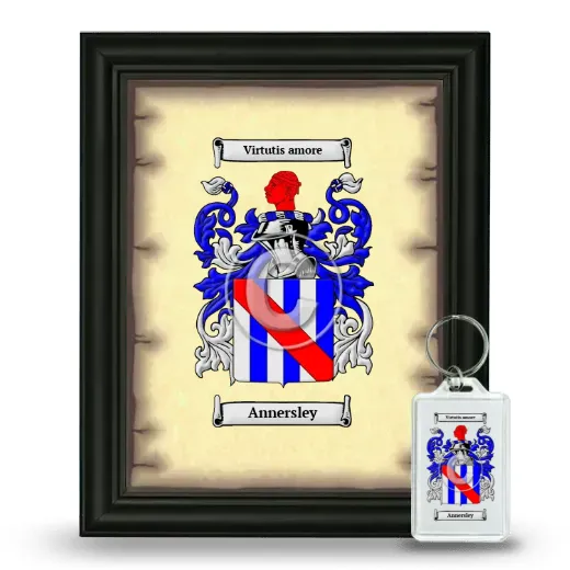 Annersley Framed Coat of Arms and Keychain - Black