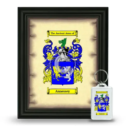 Annessey Framed Coat of Arms and Keychain - Black