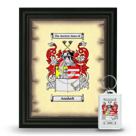 Annhalt Framed Coat of Arms and Keychain - Black
