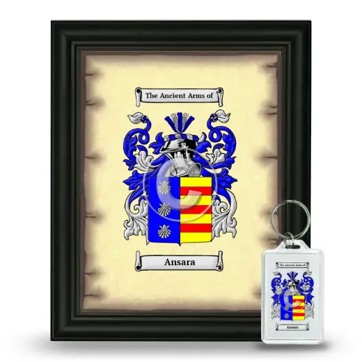 Ansara Framed Coat of Arms and Keychain - Black