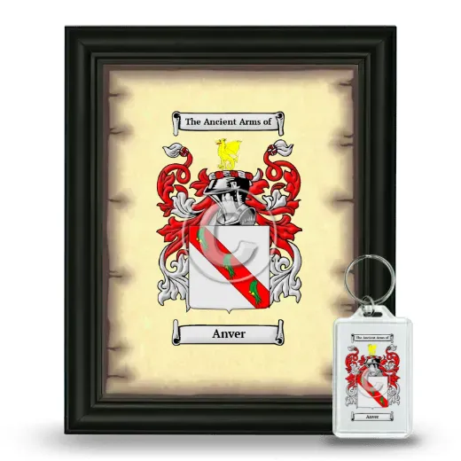 Anver Framed Coat of Arms and Keychain - Black
