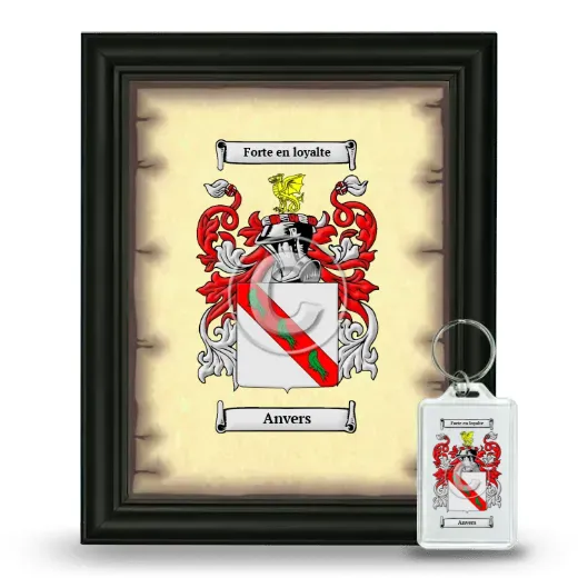 Anvers Framed Coat of Arms and Keychain - Black