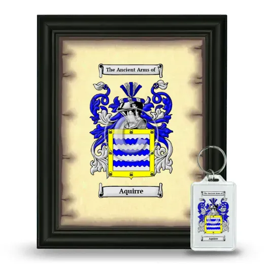 Aquirre Framed Coat of Arms and Keychain - Black