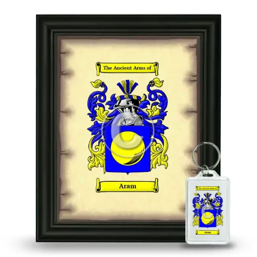 Aram Framed Coat of Arms and Keychain - Black