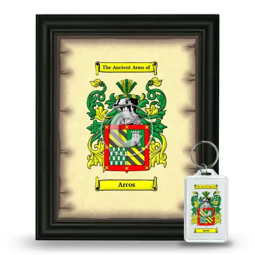 Arcos Framed Coat of Arms and Keychain - Black