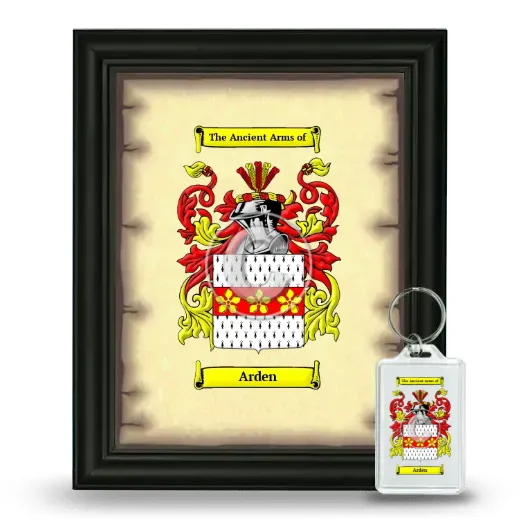 Arden Framed Coat of Arms and Keychain - Black