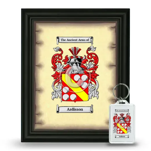 Ardisson Framed Coat of Arms and Keychain - Black