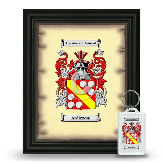 Ardizzoni Framed Coat of Arms and Keychain - Black