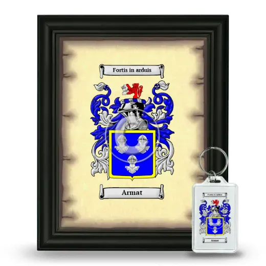 Armat Framed Coat of Arms and Keychain - Black