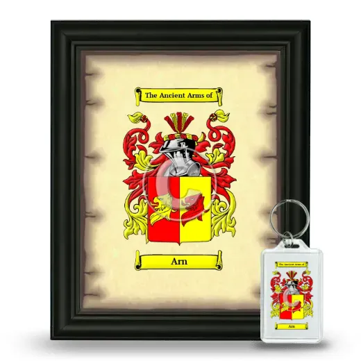 Arn Framed Coat of Arms and Keychain - Black
