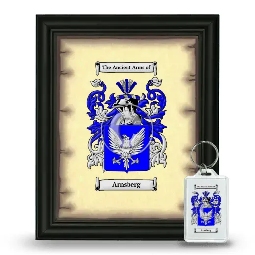 Arnsberg Framed Coat of Arms and Keychain - Black