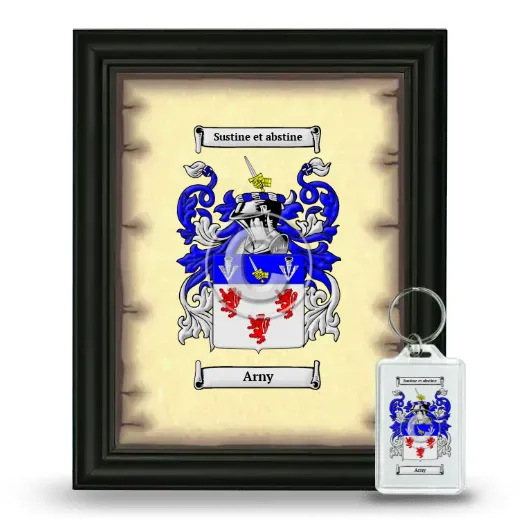 Arny Framed Coat of Arms and Keychain - Black