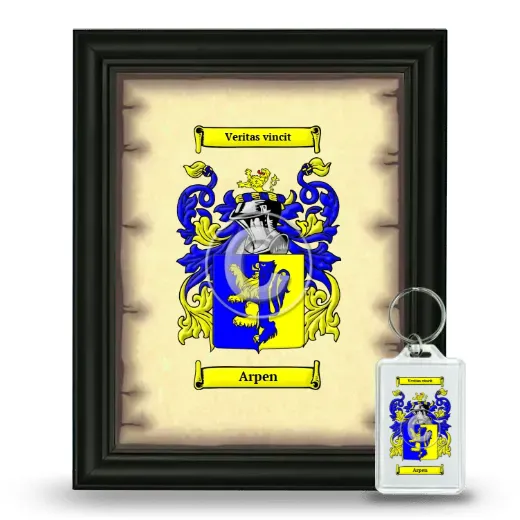 Arpen Framed Coat of Arms and Keychain - Black