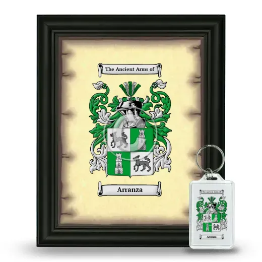 Arranza Framed Coat of Arms and Keychain - Black