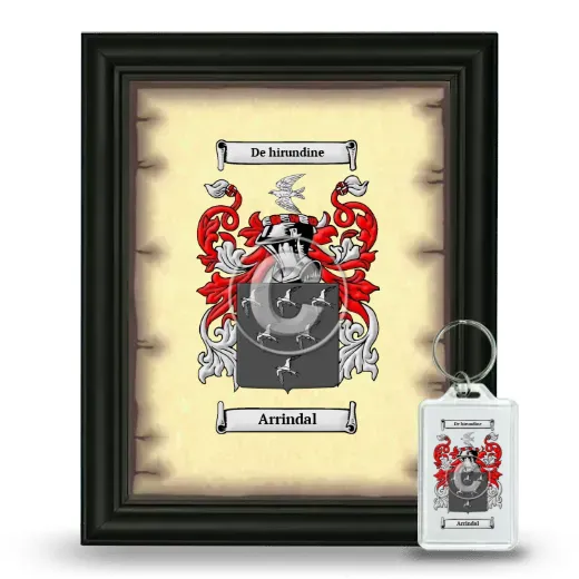 Arrindal Framed Coat of Arms and Keychain - Black