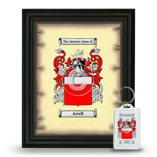Artell Framed Coat of Arms and Keychain - Black