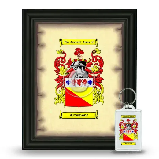 Artement Framed Coat of Arms and Keychain - Black