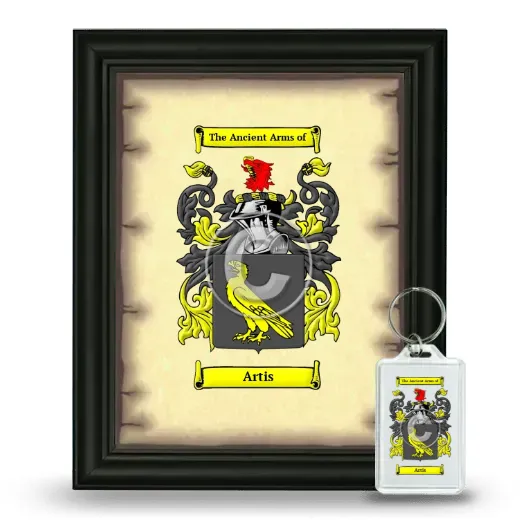 Artis Framed Coat of Arms and Keychain - Black
