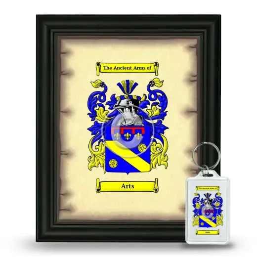 Arts Framed Coat of Arms and Keychain - Black